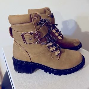 Seven for All Mankind suede hiking booties.